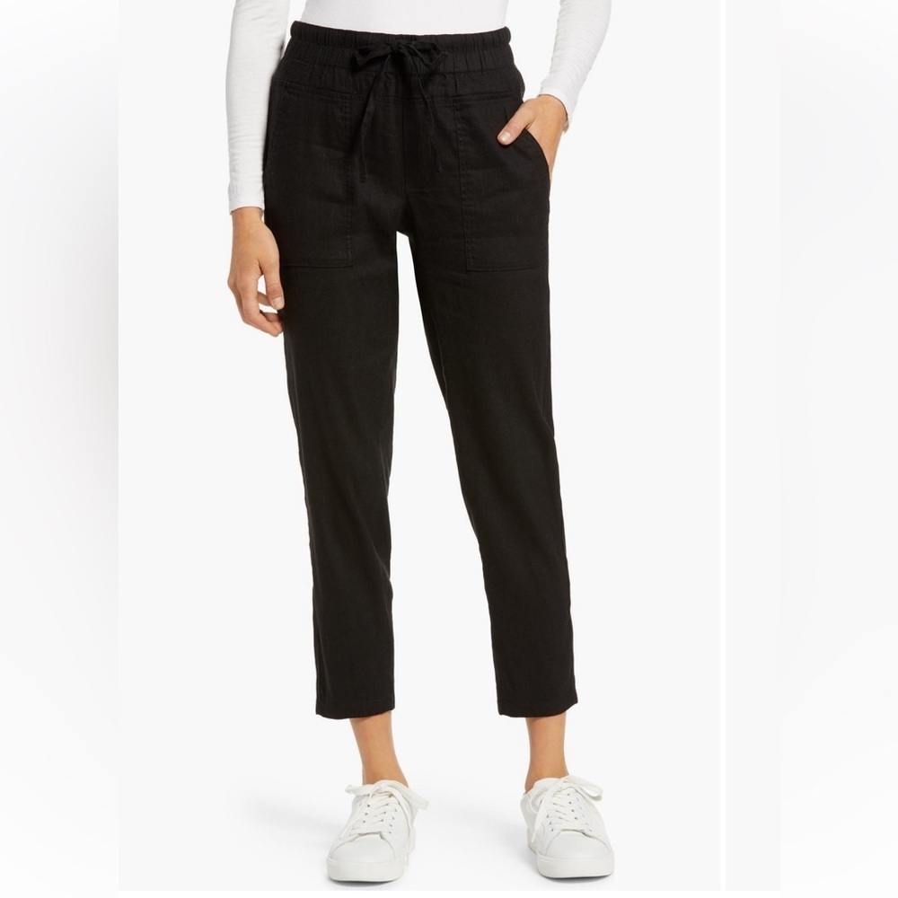 KUT from the Kloth Black Linen Drawstring Pants size XS